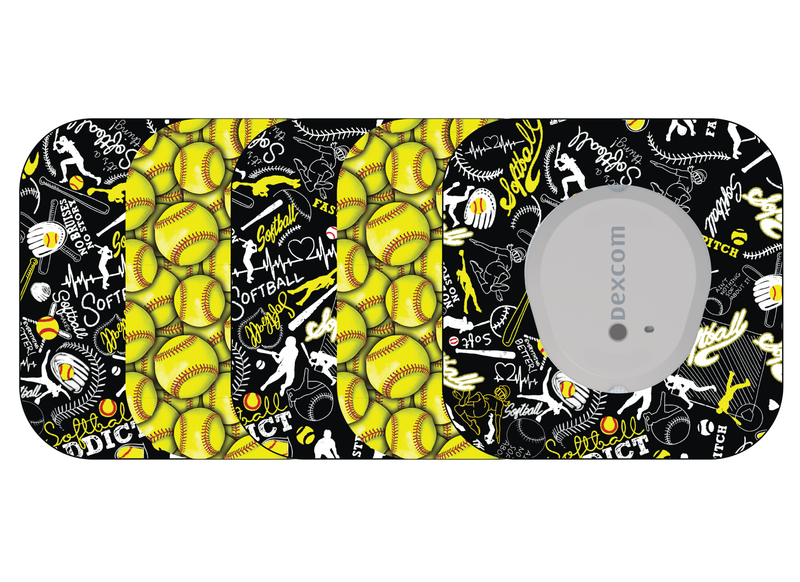 ​Glucomart Mini Dexcom G7 Adhesive Patches with Grip Bumper (5 Count) - Softball