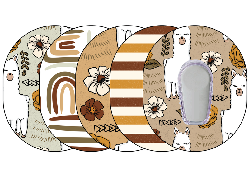 Glucomart Dexcom G6 Adhesive Patches (5-Pack) Llama