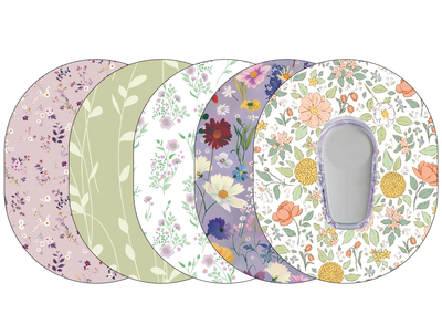 Glucomart Dexcom G6 Adhesive Patches (5-Pack) | Vintage Floral