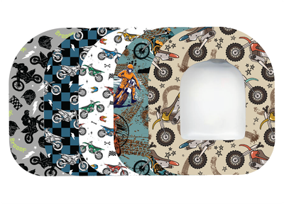 Glucomart Omnipod Adhesive Patches – Hypoallergenic, Waterproof &amp; Fray-Proof for Omnipod 5 and DASH (Pack of 5) - Dirt Bikes