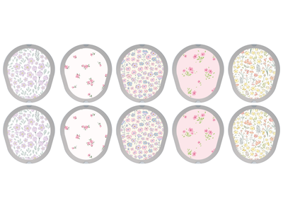 Dexcom G7 Transmitter Stickers (10-Count) Spring Floral