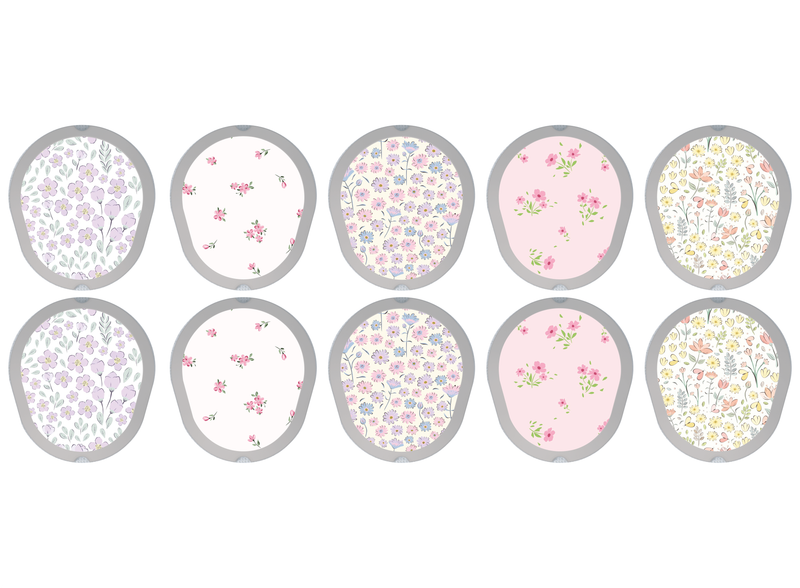 Dexcom G7 Transmitter Stickers (10-Count) Spring Floral