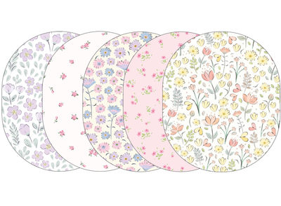 Glucomart Universal CGM Adhesive Patches for Dexcom G6, Dexcom G7, Stelo, Guardian &amp; Libre Sensors (5-Pack) Spring Floral