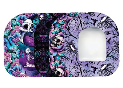 Glucomart Omnipod Adhesive Patches – Hypoallergenic, Waterproof &amp; Fray-Proof for Omnipod 5 and DASH (Pack of 5) - Purple Gothic