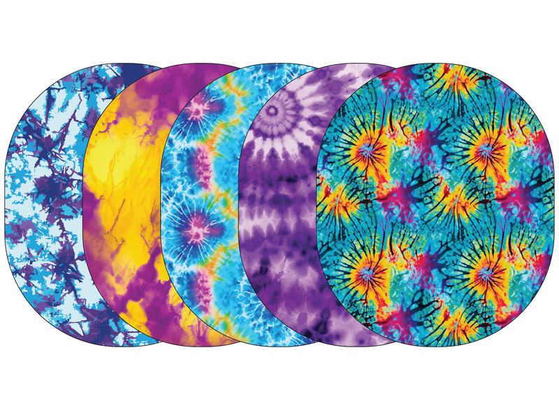 Glucomart Universal CGM Adhesive Patches for Dexcom G6, Dexcom G7, Stelo, Guardian &amp; Libre Sensors | Tie Dye (5-Pack)