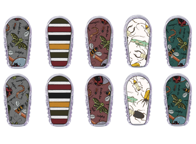 Glucomart Dexcom G6 Transmitter Stickers | Bugs 10-Pack
