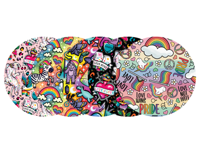 Glucomart Adhesive Patch for Libre, Dexcom G7, and Dexcom Stelo - Pride CGM OverPatches 5-Pack