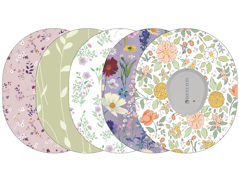 Glucomart Dexcom G7 Adhesive Patches (5-Pack) | Vintage Floral