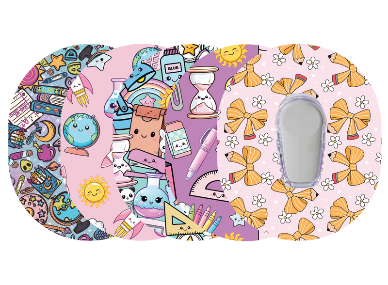 Glucomart Dexcom G6 Adhesive Patches (5-Pack) Kawaii Classroom School