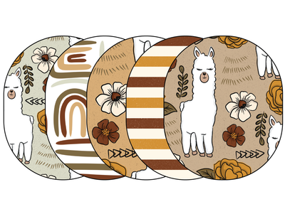 Glucomart Universal CGM Adhesive Patches for Dexcom G6, Dexcom G7, Stelo, Guardian &amp; Libre Sensors | Llama (5-Pack)