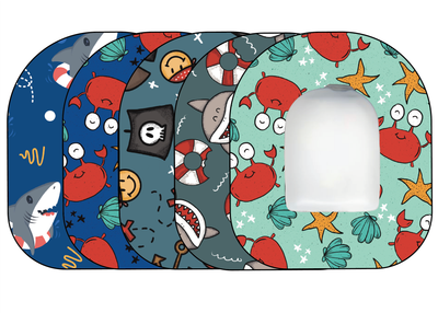 Glucomart Premium Omnipod Adhesive Patches Omnipod 5-Pack - Sea Creatures