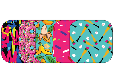 Glucomart Adhesive Patch for Libre, Dexcom G7, and Stelo | Baseball 5-Pack (No Glue in the Center)