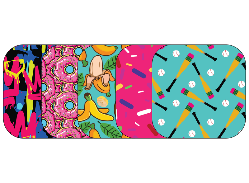 Glucomart Adhesive Patch for Libre, Dexcom G7, and Stelo | Baseball 5-Pack (No Glue in the Center)