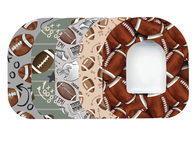 Glucomart Omnipod Adhesive Patches – Hypoallergenic, Waterproof &amp; Fray-Proof for Omnipod 5 and DASH (Pack of 5) - Football