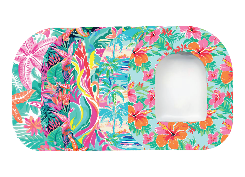 Glucomart Omnipod Adhesive Patches – Hypoallergenic, Waterproof &amp; Fray-Proof for Omnipod 5 and DASH (Pack of 5) - Paradise