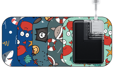 Glucomart Grip Sleeve for Mobi - Stick &amp; Go - Durable Lightweight Option for Mobi Insulin Pump Skin Placement - 5-Pack Mobi Patches - Sea Creatures