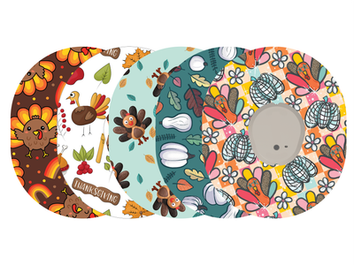 Glucomart Premium Dexcom G7 Adhesive Patches Thanksgiving Dexcom Patch 5-Pack