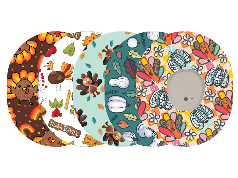 Glucomart Premium Dexcom G7 Adhesive Patches Thanksgiving Dexcom Patch 5-Pack