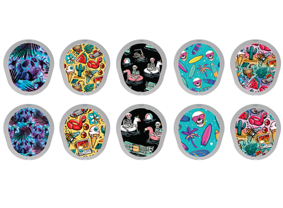 Dexcom G7 Transmitter Stickers (10-Count) Alt Summer