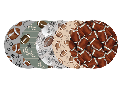 Glucomart Adhesive Patch for Libre, Dexcom G7, and Dexcom Stelo - Football CGM OverPatches 5-Pack