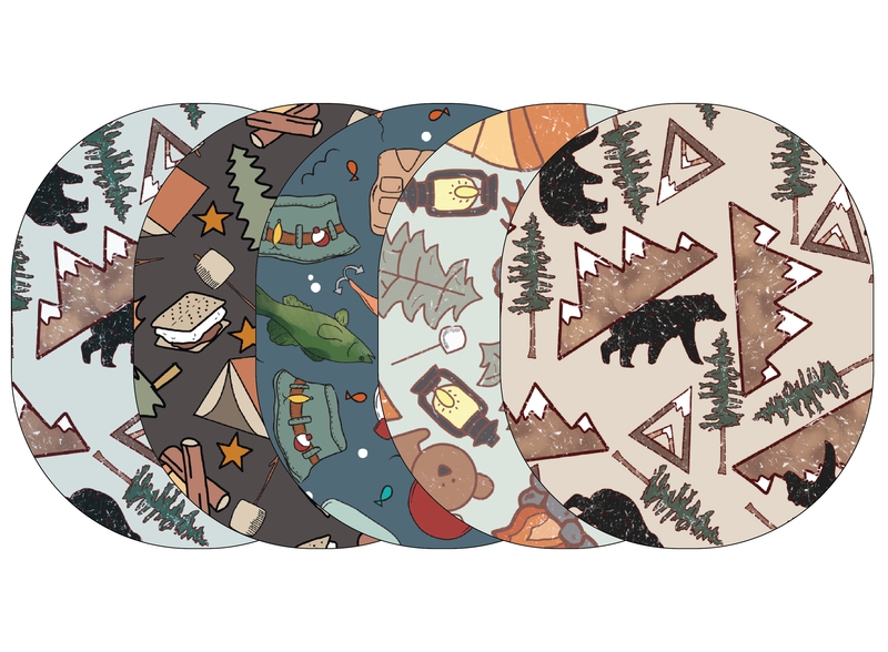 Glucomart Universal CGM Adhesive Patches for Dexcom G6, Dexcom G7, Stelo, Guardian &amp; Libre Sensors | Camping (5-Pack)