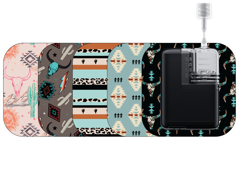 Glucomart Grip Sleeve for Mobi Durable Lightweight Patches for Mobi Insulin Pump (5-Pack) Punchy Western