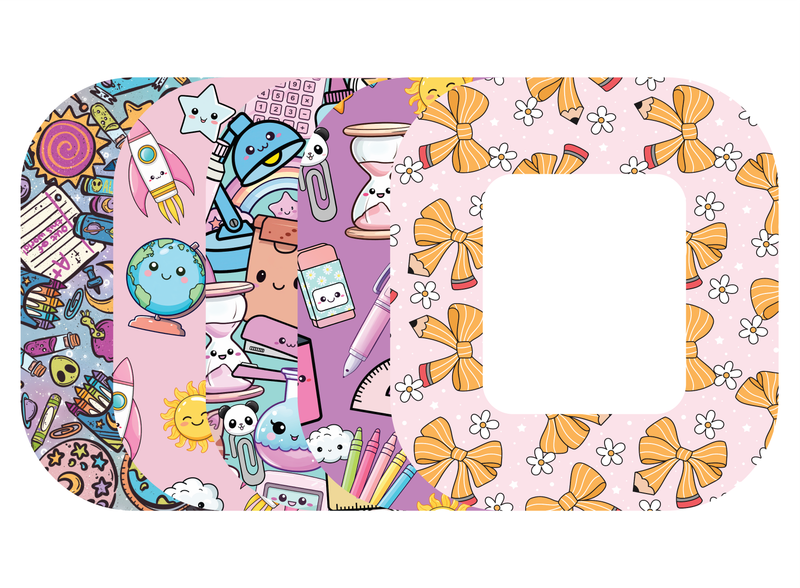 Glucomart Tandem Mobi Sleeve Overpatch (5 Count) - Kawaii Classroom