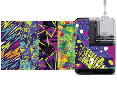 Sticker Decals for Mobi Insulin Pump | Abstract 5-Pack