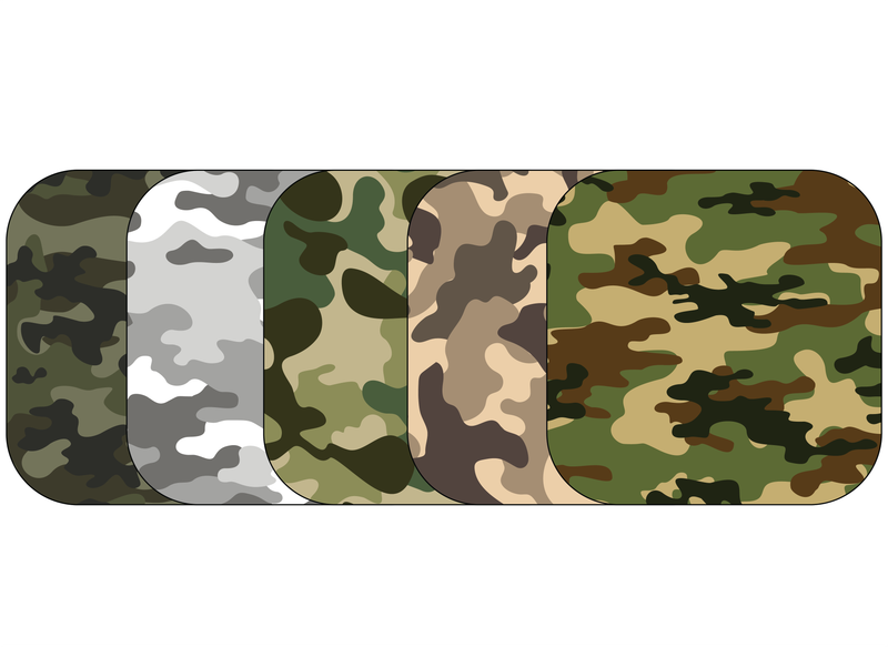 Glucomart Adhesive Patch for Libre, Dexcom G7, and Stelo | Camo 5-Pack (No Glue in the Center)