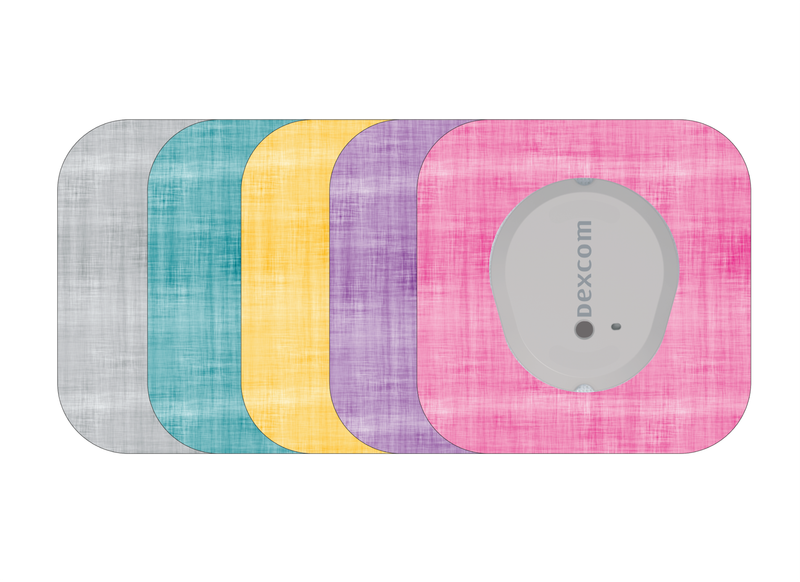 ​Glucomart Mini Dexcom G7 Adhesive Patches with Grip Bumper (5 Count) - Solid Pastel