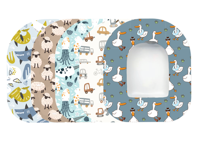 Glucomart Omnipod Adhesive Patches – Hypoallergenic, Waterproof &amp; Fray-Proof for Omnipod 5 and DASH (Pack of 5) - Little Boys