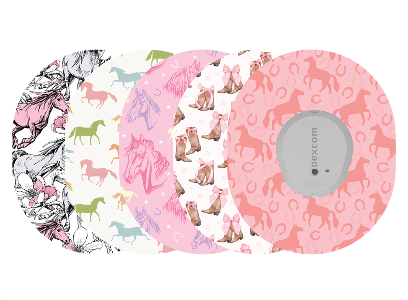 Glucomart Dexcom G7 Adhesive Patches (5-Pack) Horses