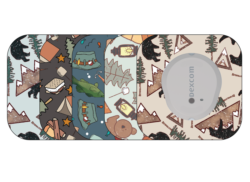 ​Glucomart Mini Dexcom G7 Adhesive Patches with Grip Bumper (5 Count) - Camping