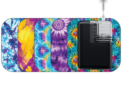 Glucomart Grip Sleeve for Mobi Durable Lightweight Patches for Mobi Insulin Pump (5-Pack) | Tie Dye