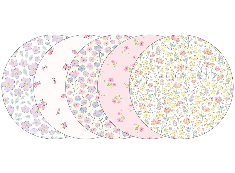 Glucomart Adhesive Patch for Libre, Dexcom G7, and Stelo (5-Pack) | Spring Floral