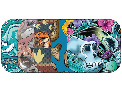 Glucomart Adhesive Patch for Libre, Dexcom G7, and Stelo | Prehistoric 5-Pack (No Glue in the Center)