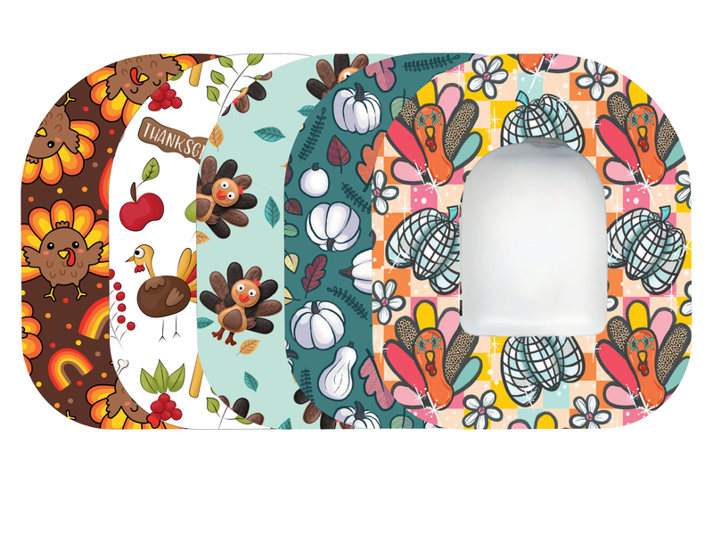 Glucomart Premium Omnipod Adhesive Patches Thanksgiving 5-Pack