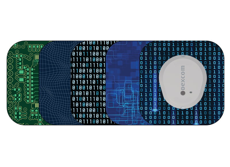 ​Glucomart Mini Dexcom G7 Adhesive Patches with Grip Bumper (5 Count) - Cyber