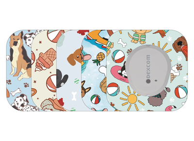 ​Glucomart Mini Dexcom G7 Adhesive Patches with Grip Bumper (5 Count) - Dogs