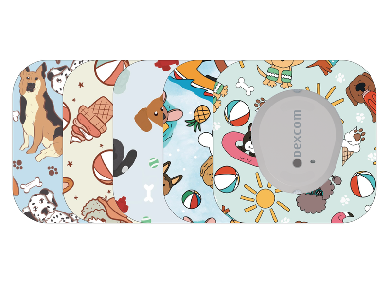 ​Glucomart Mini Dexcom G7 Adhesive Patches with Grip Bumper (5 Count) - Dogs