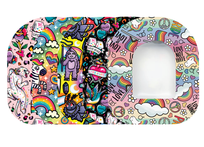 Glucomart Omnipod Adhesive Patches – Hypoallergenic, Waterproof &amp; Fray-Proof for Omnipod 5 and DASH (Pack of 5) - Pride