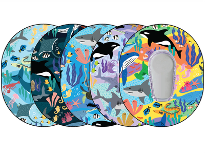 Glucomart Dexcom G6 Adhesive Patches (5-Pack) Ocean