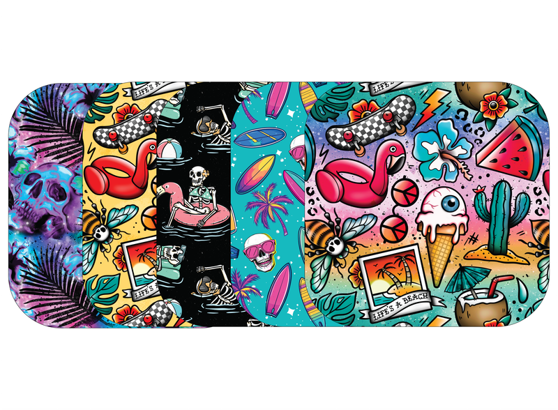 Glucomart Adhesive Patch for Libre, Dexcom G7, and Stelo | Alt Summer 5-Pack (No Glue in the Center)