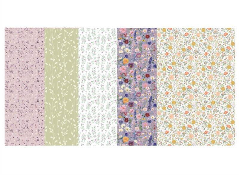 Tube Tape for Nasogastric or Oxygen Tubes | Vintage Floral 5-Pack Medical Tape (4" x 3" Sheets)