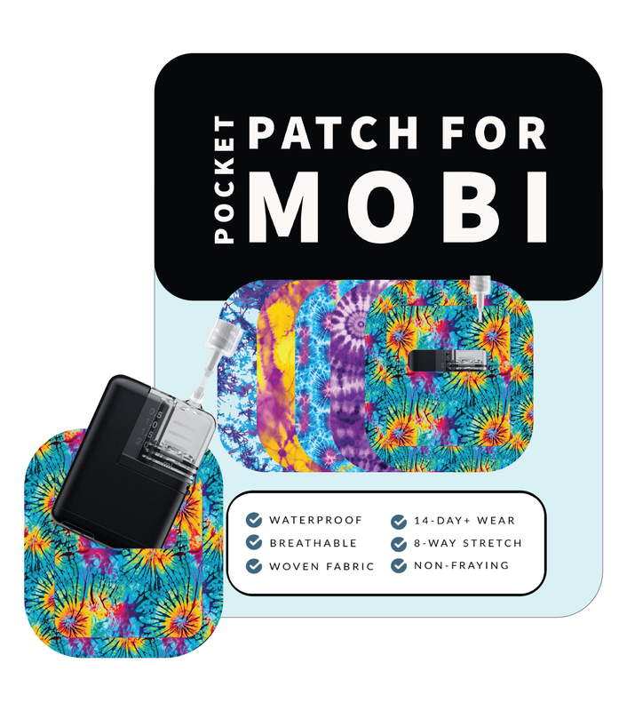 Adhesive Pocket for Mobi Insulin Pump (5-Pack) | Tie Dye