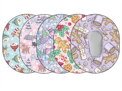 Glucomart Premium Dexcom G6 Patches Christmas Dexcom Tapes 5-Pack