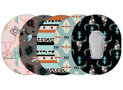 Glucomart Dexcom G6 Adhesive Patches (5-Pack) Punchy Western