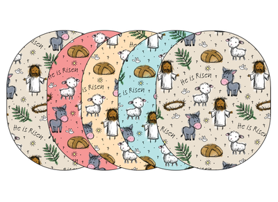 Glucomart Universal CGM Adhesive Patches for Dexcom G6, Dexcom G7, Stelo, Guardian &amp; Libre Sensors | Risen Easter (5-Pack)