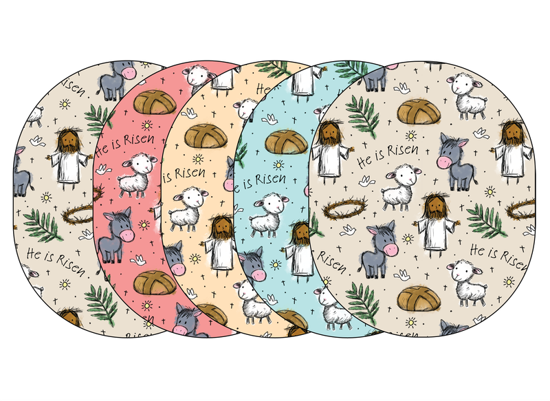 Glucomart Universal CGM Adhesive Patches for Dexcom G6, Dexcom G7, Stelo, Guardian &amp; Libre Sensors | Risen Easter (5-Pack)