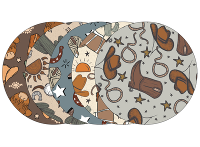 Glucomart Adhesive Patch for Libre, Dexcom G7, and Stelo (5-Pack) | Cowboy